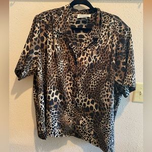 DonnKenny Animal Print Button Down